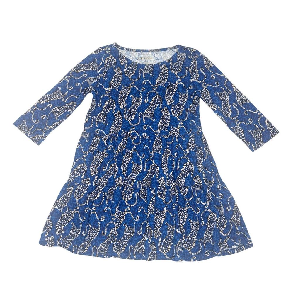 Lilly Pulitzer Mini Geanna Dress in Low Tide Navy Easy to Spot Size Small (4-5)